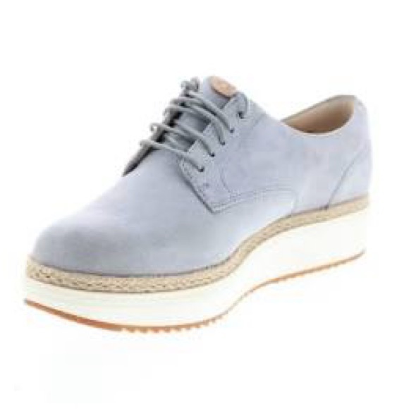 Clarks Shoes - Clarks Teadale Rhea Oxfords Light Grey Suede Shoes Size 10